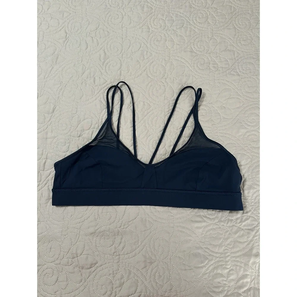 Lululemon Anew Women's Light Support Sports Bra True Navy Size 14 No Padding